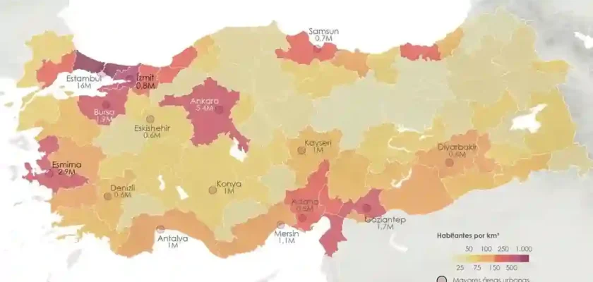 Türkiye Nüfus Yoğunluğu